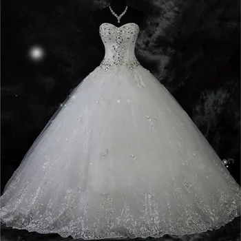 Summer Fashion White Bridal Gowns 2022 High-End Luxury Rhinestone Trailing Formal Dress Women's Wedding Dress
