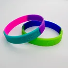 Wristbands Wristband Party Silicone Siliconeparty Cheap Price Custom Logo Wristbands Separation Color Rubber Wristband Party Silicone Bracelet