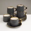 Closed cup + cup and saucer combination (grey) * 6 pieces
