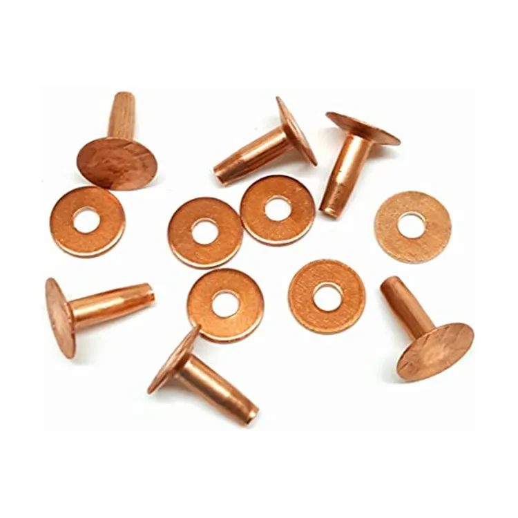 saddle rivets copper burrs brass rivet and burr with hose saddle