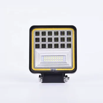 4 Inch 126W Off-Road Work Light Square LED Light Super Bright Driving Light for Trucks, Boats, Off-Road Vehicles 4x4