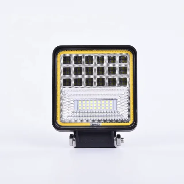 4 Inch 126W Off-Road Work Light Square LED Light Super Bright Driving Light for Trucks, Boats, Off-Road Vehicles 4x4