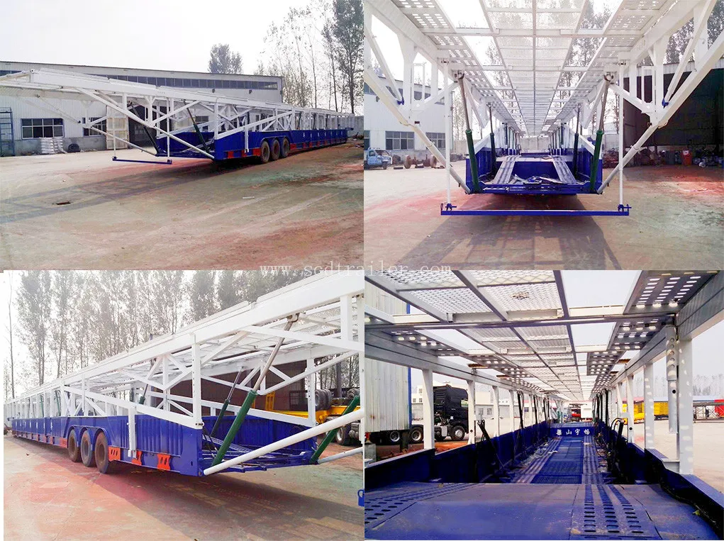 Cheap Suv Electric Car Loading Trailers 3 Axles Car Carrier Tuck
