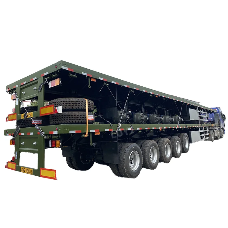 Luyi 5 Axles 80 Ton Platform Trailer for Heavy Duty Transport