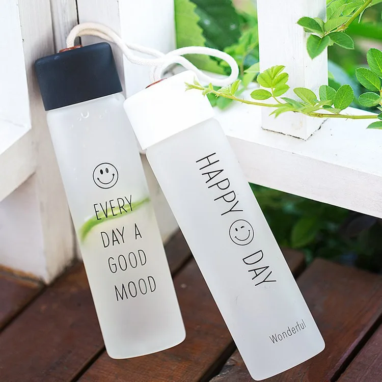 Wholesale Custom Sublimation Blank Frosted Color Drinkware Matte Glass Water Bottle