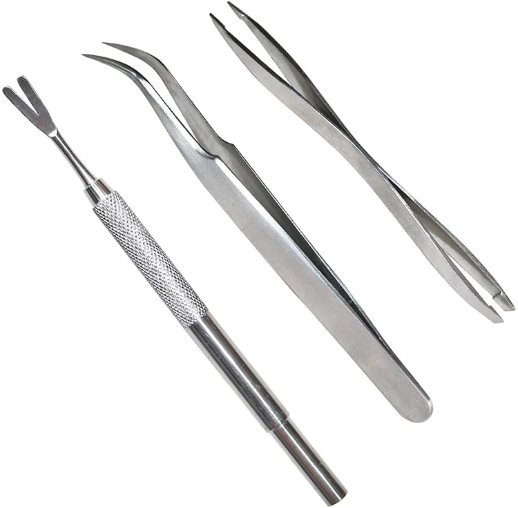 Tick Removal Tool Kit, Include 3 Pieces Plastic Removers, 3