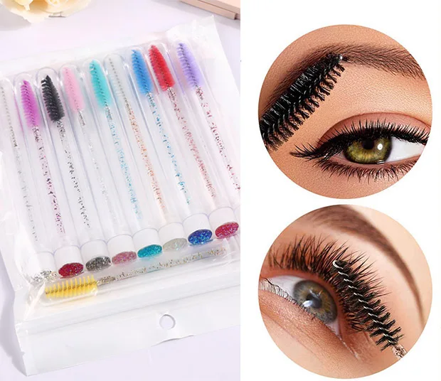 Mascara Lash Nylon Brushes Plastic Handle Disposable Brush Eyelashes ...