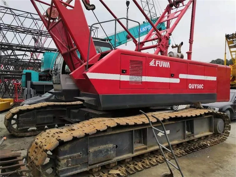 Low Working Hours and Less Price 50 Ton FUWA QUY50 Cranes /Chinese 50t QUY50C Fuwa Used Crawler Crane for Sale