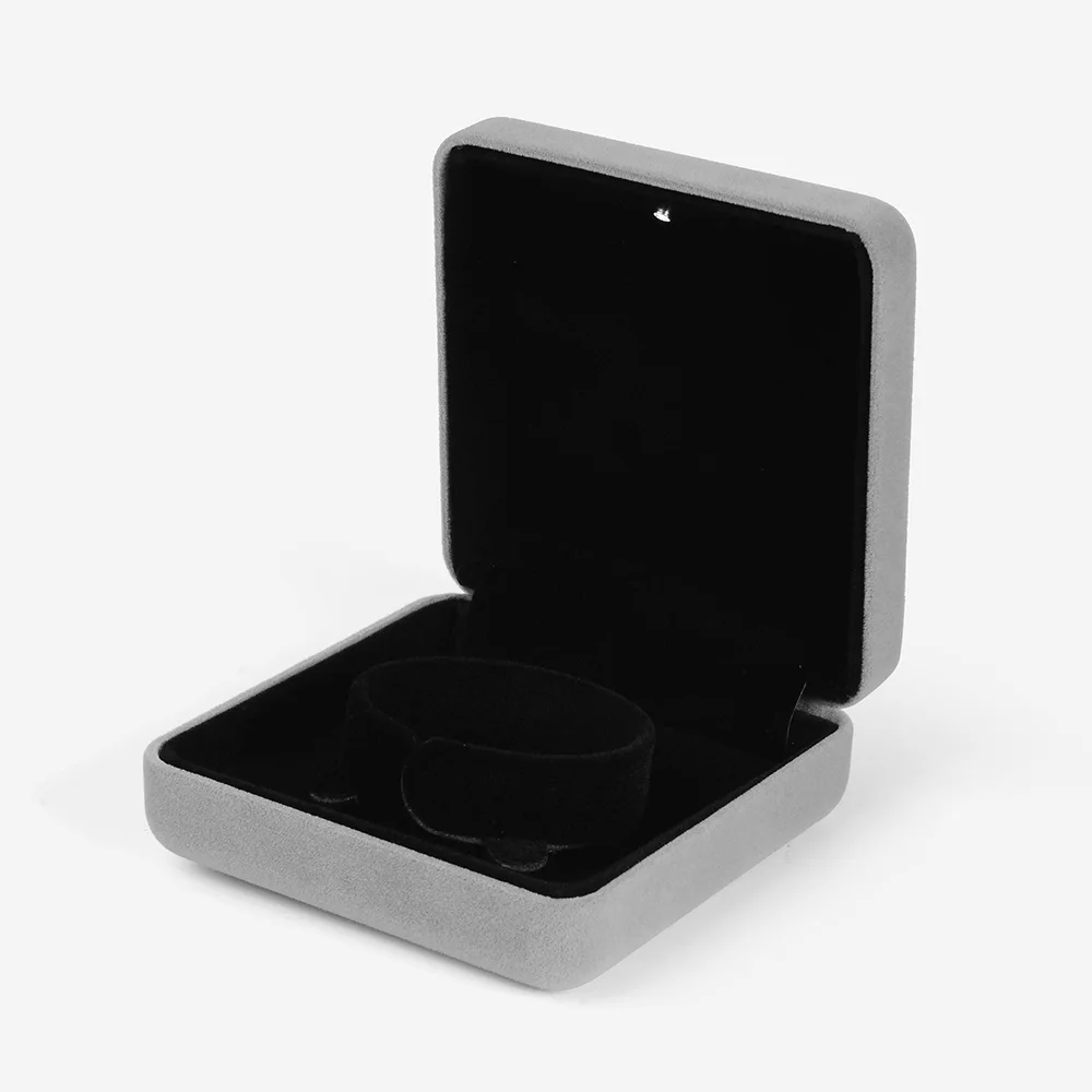 Роскошная Свадебная светодиодная фланелевая упаковка для колец, ожерелий, ювелирных изделий