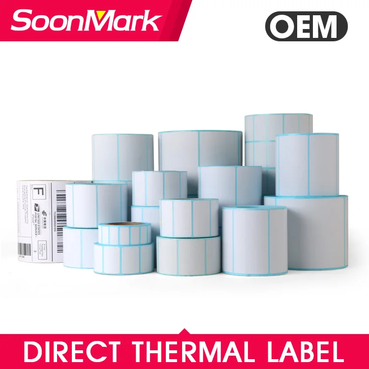 4X6 Thermal Label Roll Printing Blank Shipping Label Sticker Banana Label Sticker for Supermarket Thermal Printer