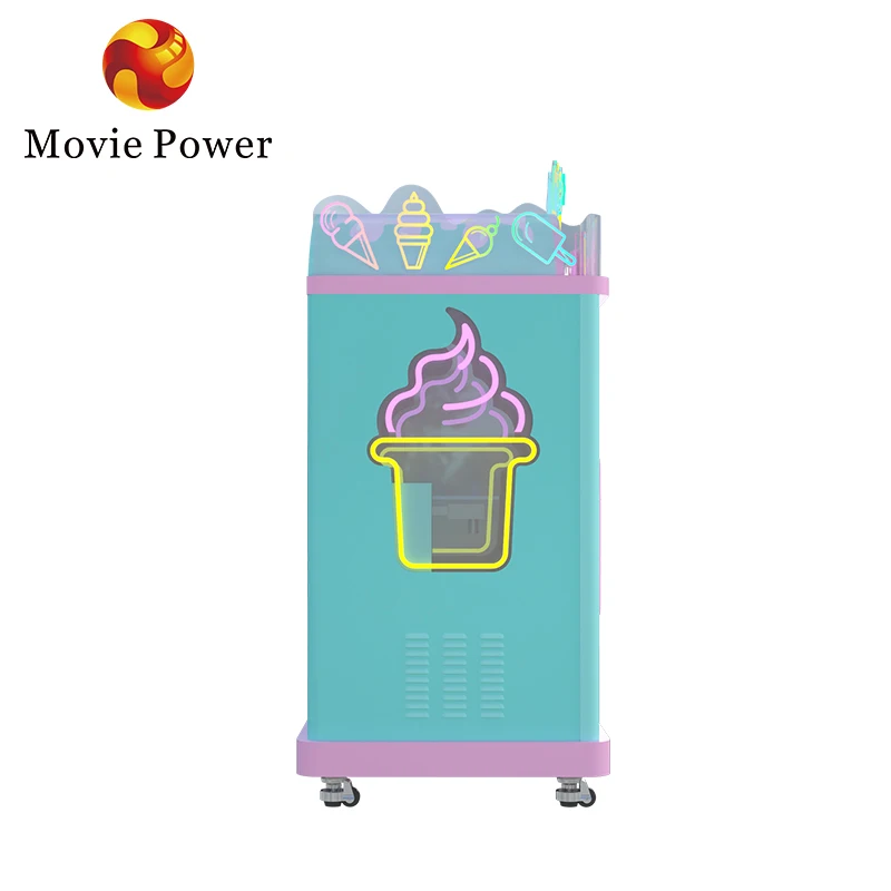 Customized Outdoor Smart Fully Automatic Smoothie Gelato Machines Soft Ice Cream Vending Machine