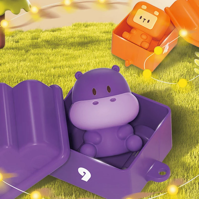 Kids Educational Learning Animal Train Peekaboo Animal Finger Puppet Sorting Stacking Montessori Toys Toddler Learning Toys