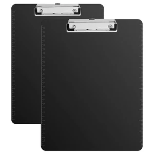 Wholesale Custom A3 A4 A5 Desk Sketch Pad File Folder Clipboard Black PU Leather Stitched Organizer for Office Use