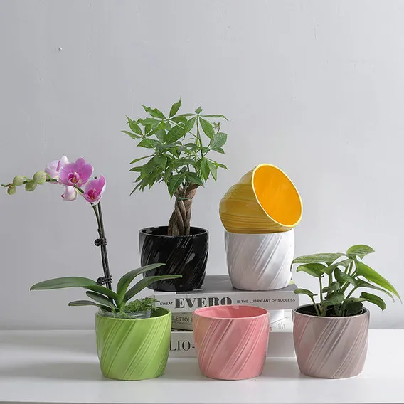 Budgetfriendly Glazed Ceramic Home Decor Planters Color Customized