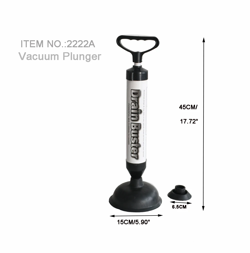 High Pressure Powerful Pump Multi-Drain Plunger Bathroom Toilet Shower Sinks (Black) Drain Unbloker