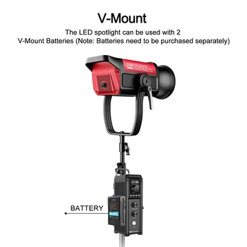 GVM Pro SD650B 650W LED Video Shooting Studio Light Bowen Mount 81300lux/m Continuous Output Adjustable PhotographyABS RemoteApp detail image