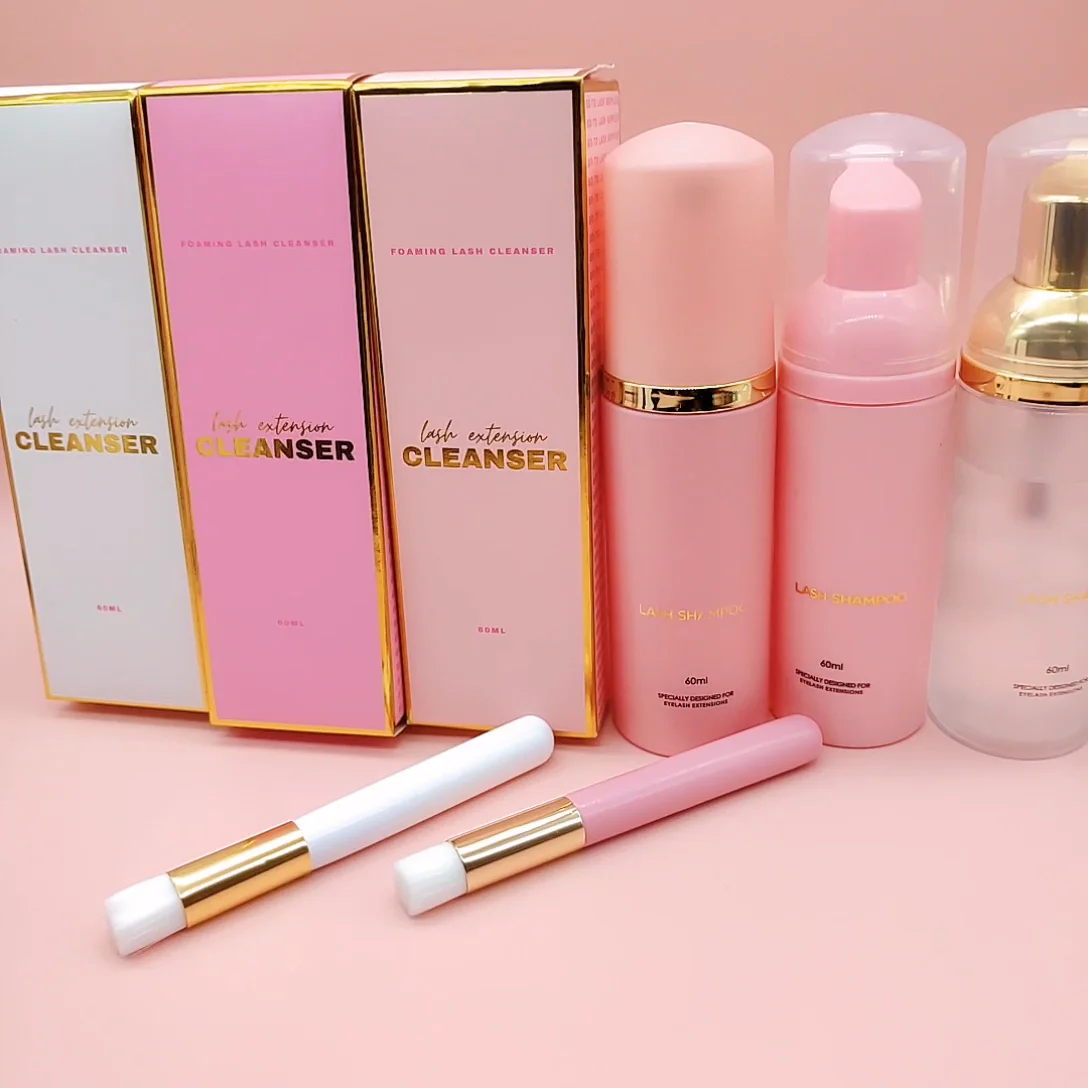 Oil Free Empty Eyelash Extension Shampoo Cleanser Bottle With Private