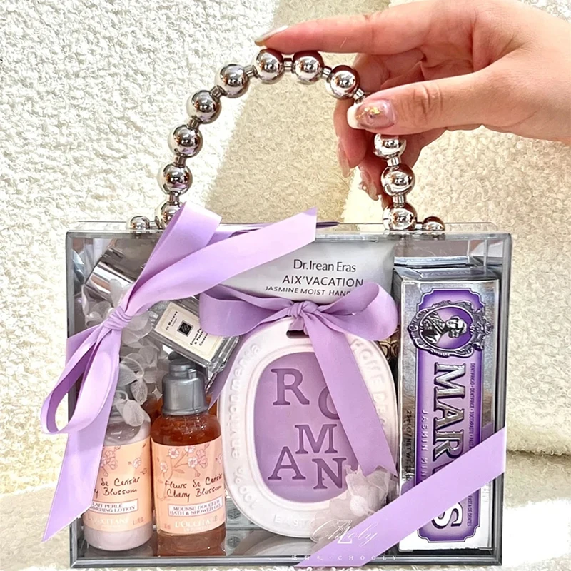 Clear Gift Bag With Handle Bridesmaid Gift Bag Transparent 