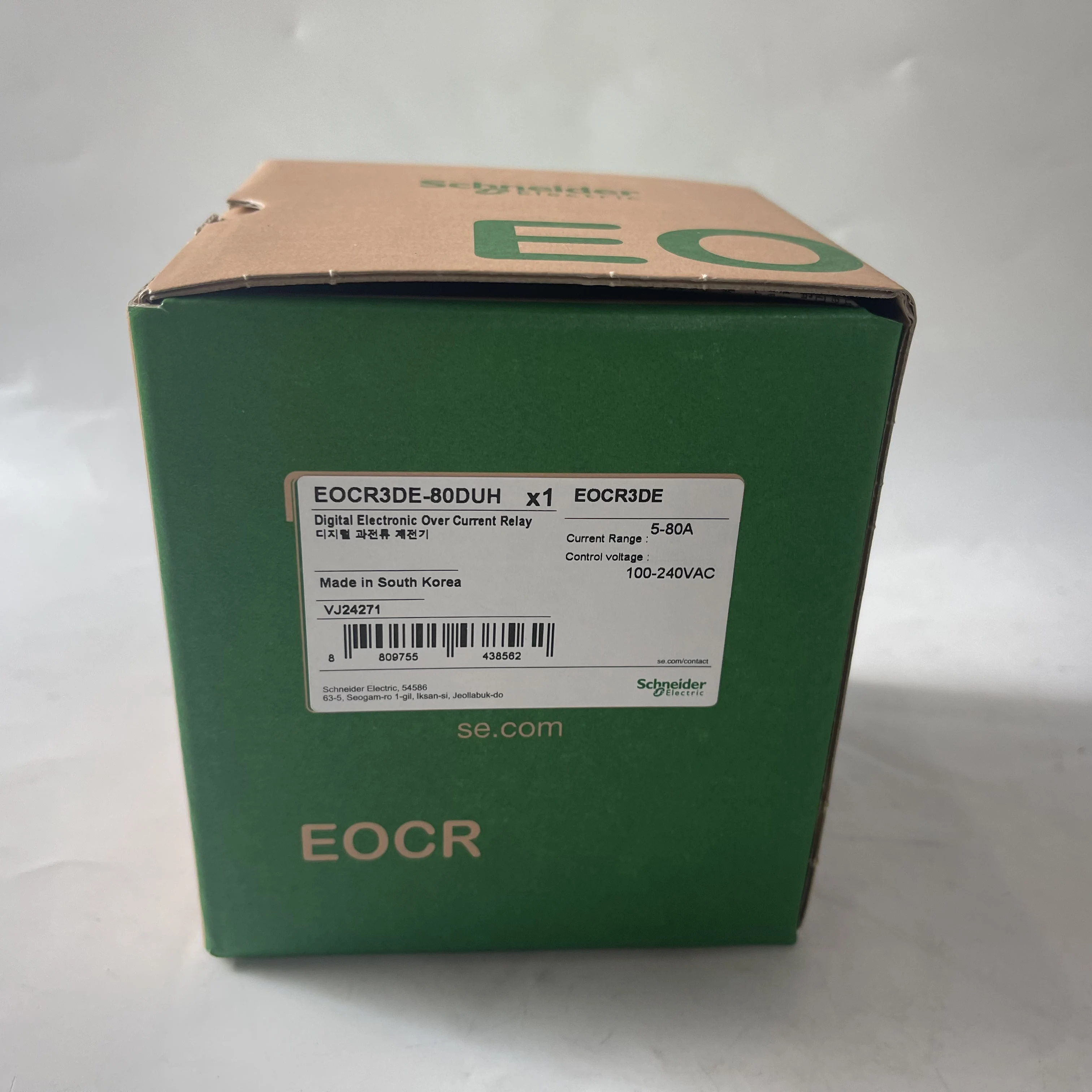 Schneider EOCR Digital Electronic Over Current Relay EOCR3DE-80DUH Schneider EOCR Digital Electronic Over Current Relay EOCR3DE-80DUH