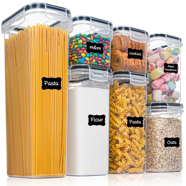 Food Grade Airtight Food Storage BPA FREE Containers For Kitchen Organization And Storage Retain Freshness