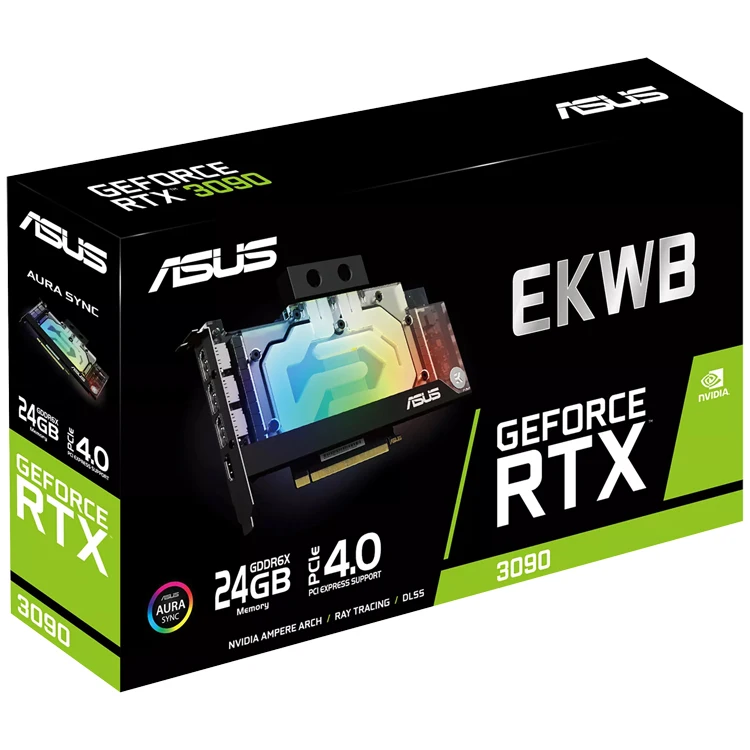NVIDIA GeForce RTX 3090 24G EK Water Cooled GPU for Gaming