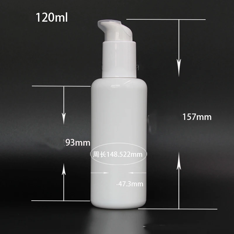 40ml 100ml 120ml 200ml White Ceramic Refillable Bottles Travel Glass Bottle Pump Lotion Bottles for Cosmetic Packing
