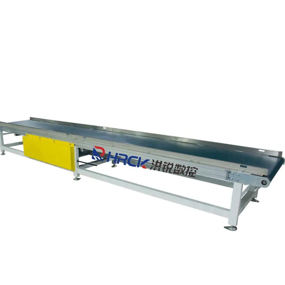 Hongrui Pvc Green Flat Belt Conveyor / Conveyer System For Industrial Assembly Production