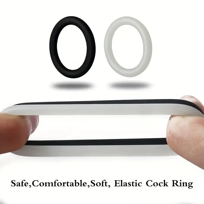 Glowing Soft Silicone Rubber 3 Pack Cock Rings Penis Rings for Men Erection Ejaculation Delay Couple Sex Sex Toy for Male