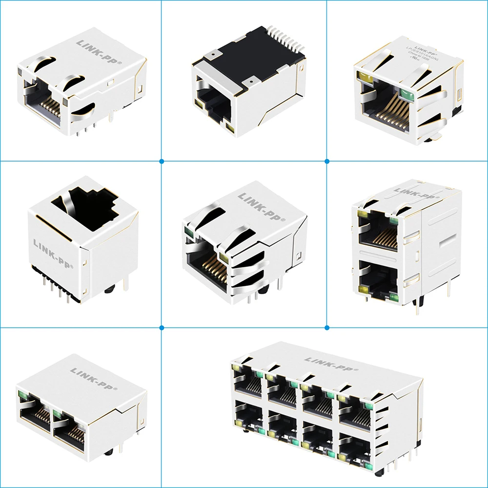 RJ45 Connector Female HY911168C RJ45 Connectors With Shield Boot