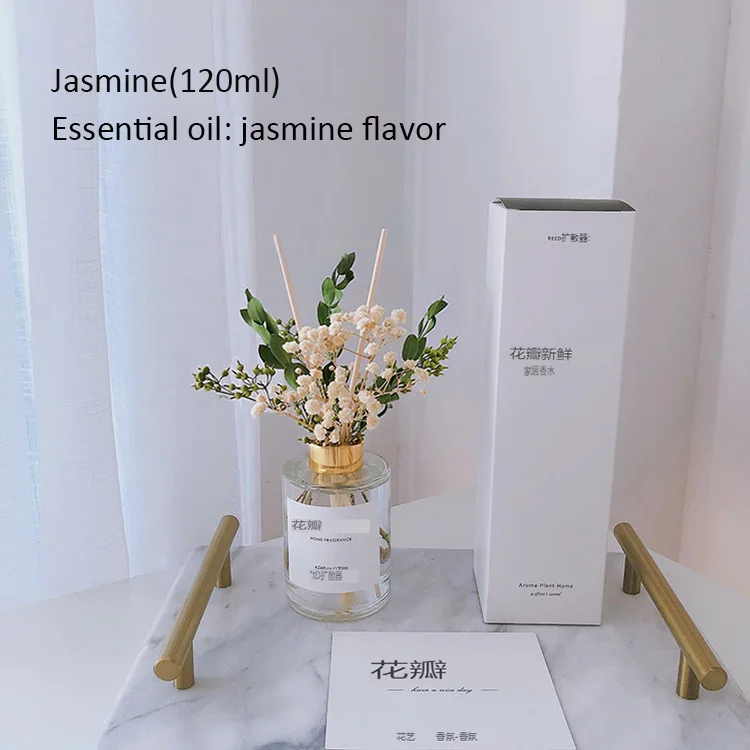 Multi Home Fragrance Diffuser With Stick and Fragrance Liquid and Beautiful Dried Flowers