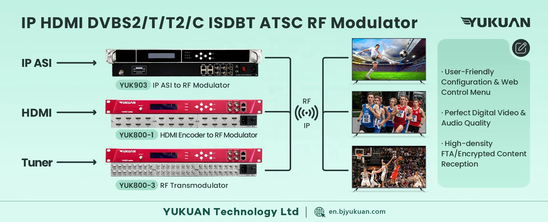 24 Ch HD MI to RF Brazil ISDB T DVB T2 DVB S2  Modulator Encoder IPTV Headend