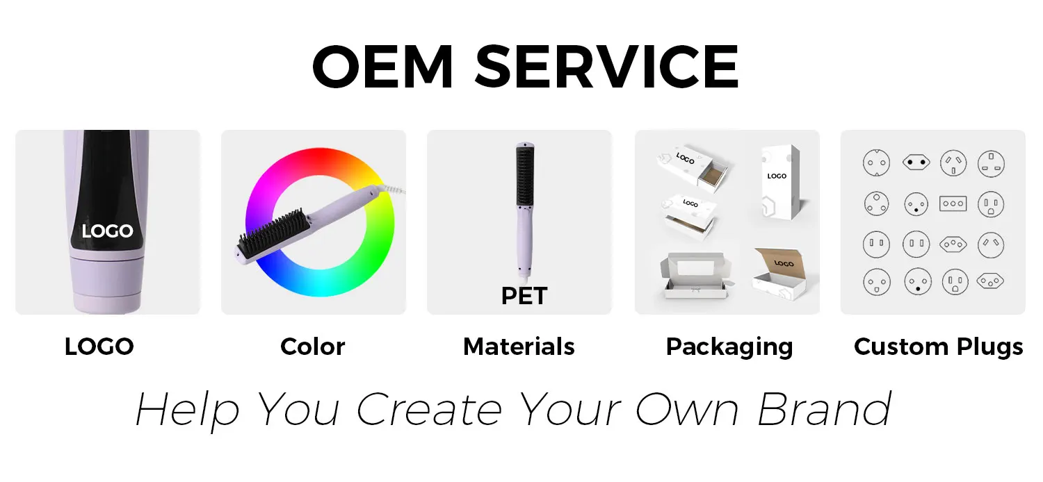 New Hair Straightener Professional Quick Heated Electric Hot Comb Hair