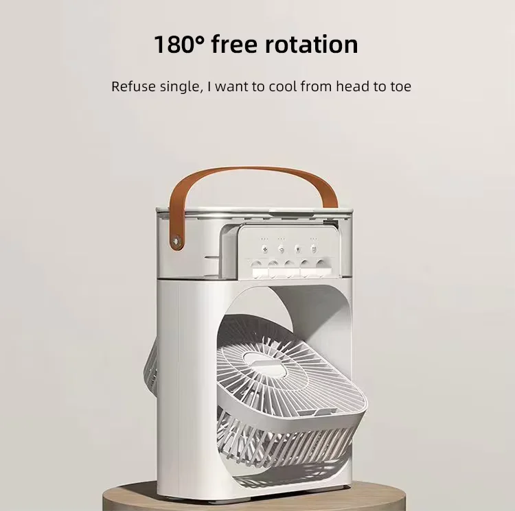 USB Portable 3-Speed 3-in-1 Desktop Cooling Fan 600ML Space Humidifier for Office Home Outdoor Use