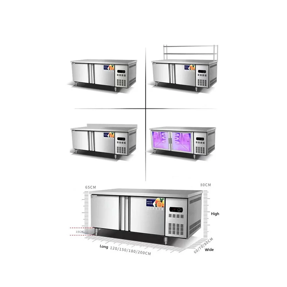 HOT100%新品 カウンター冷蔵庫キッチン冷蔵庫準備テーブルの下の商業用