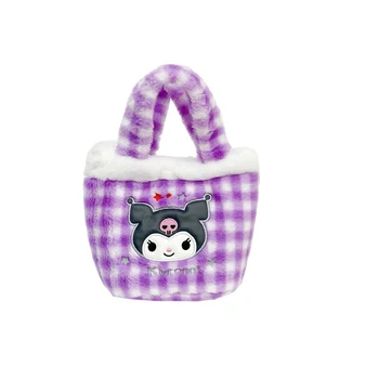 factory customized fashion lovely cartoon Soft girl gift Large capacity plush handbag