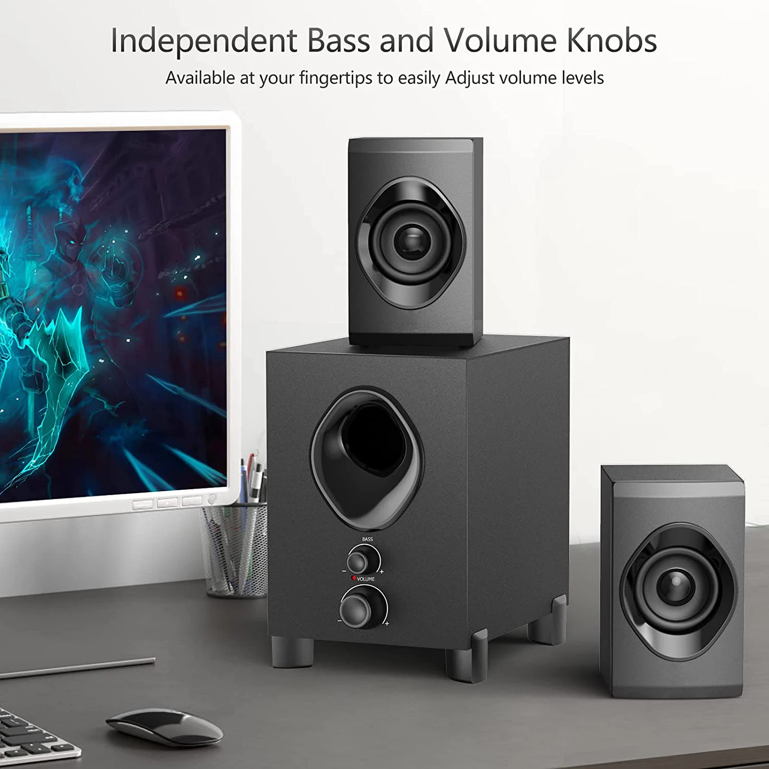 2025 Best Selling PC Speaker Indoor Laptop Speaker Fashion Bookshelf  Speaker with Heavy Bass Sound