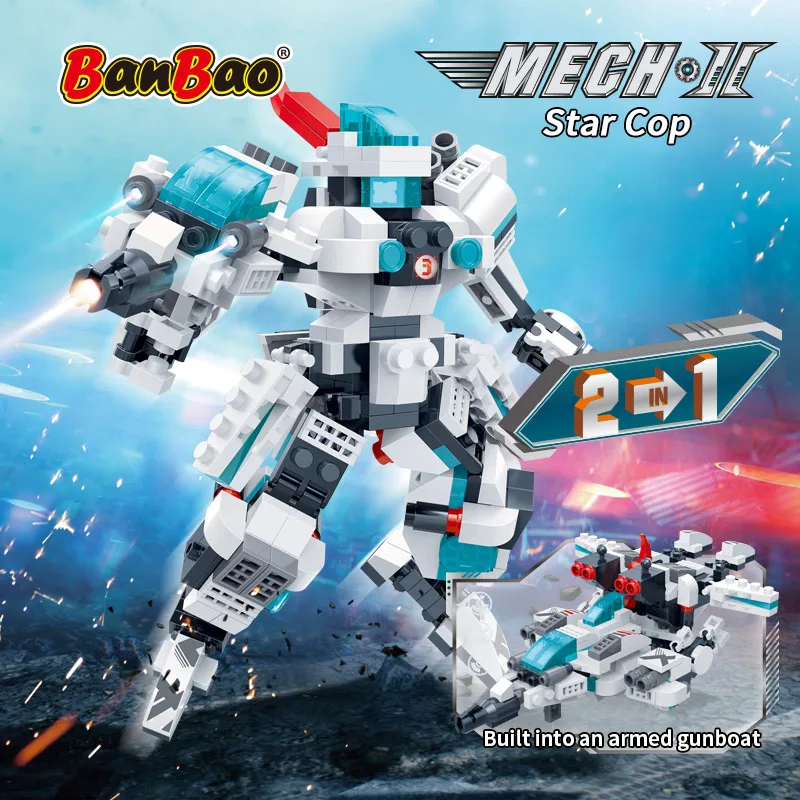 Wholesale Transform Robot ABS Building Blocks Transform Toys Model 6323 for Children Gifts
