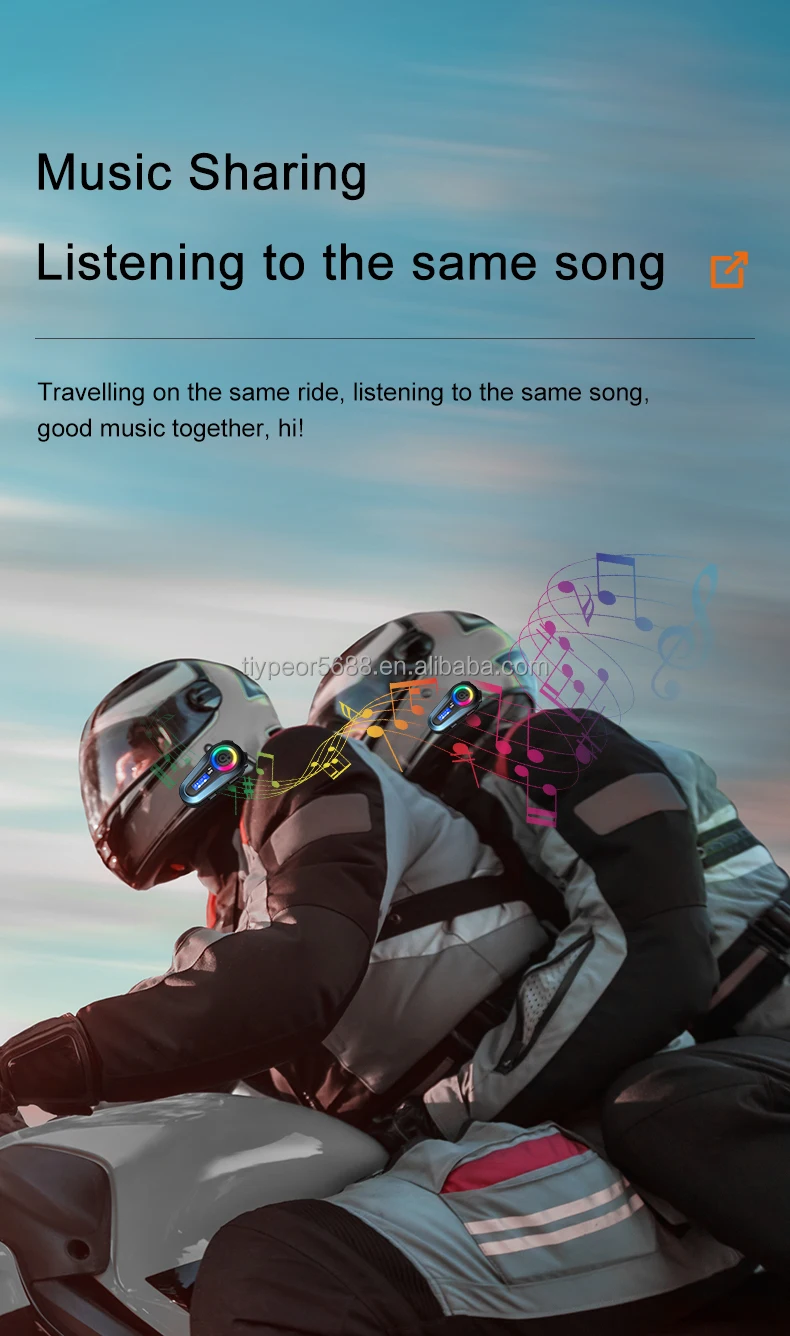 product tiypeor waterproof intercom motorcycle lcd display music sharing two people intercom bluetooth interphone headset for motorcycle-4