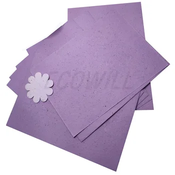 Purple Plantable 100% Handmade Recycled A4 A3 SRA3 Size  Growable Wildflower Seed Paper Sheet