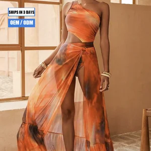 2026 Summer Two-Piece Swimsuit Beachwear Women's Fashion Tie-Dye Bikini Set