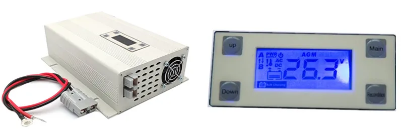 CE ROHS  Intelligent 8 Steps Charing Smart Automotive  Battery Charger 12v 24v 48v 8A 15A 20A 25A 50A