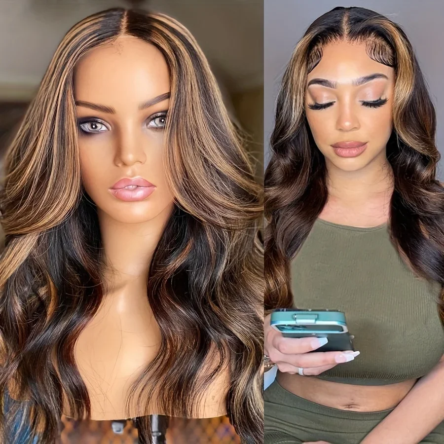 Parrucca lace front capelli veri body wave highlight p4 27_voghion.com