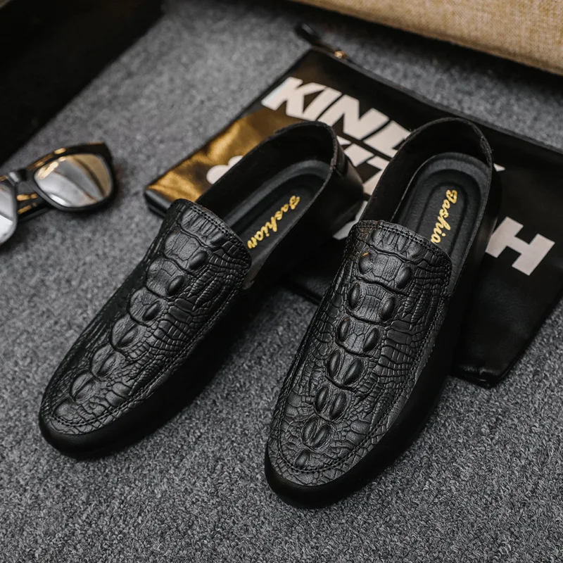 Men Loafers Fashion Trend Casual Pu Leather Shoes Moccasin Gommino Boat Shoes  Male Driving Walking Working Loafers Flats Shoes - Buy Stylish Leather Mens  Loafer Shoes Leather Mature Shoes Men Formal Shoe