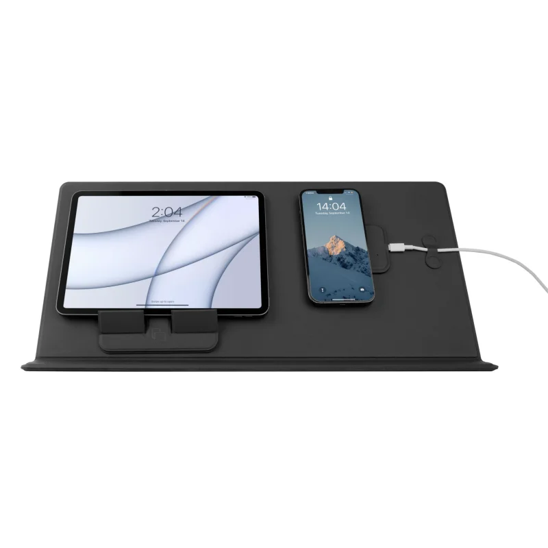 Custom OEM/ODM Multi-angle Work Smart Magnet Laptop Stand Wireless Charging Mouse Pad Desk Mat