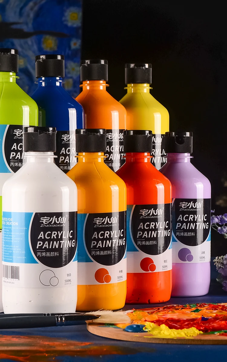 Wholesale High Quality Nontoxic 500ml Golden Silver Metallic Acrylic