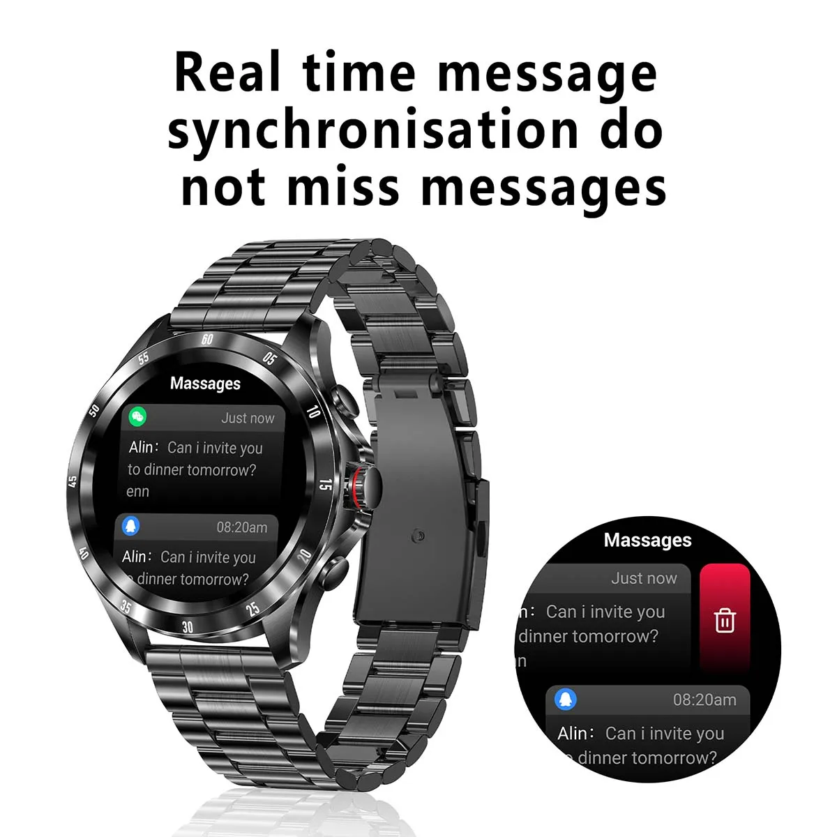 SENBONOホット販売SmartWatchMAX7BT通話心拍数HDラウンド
