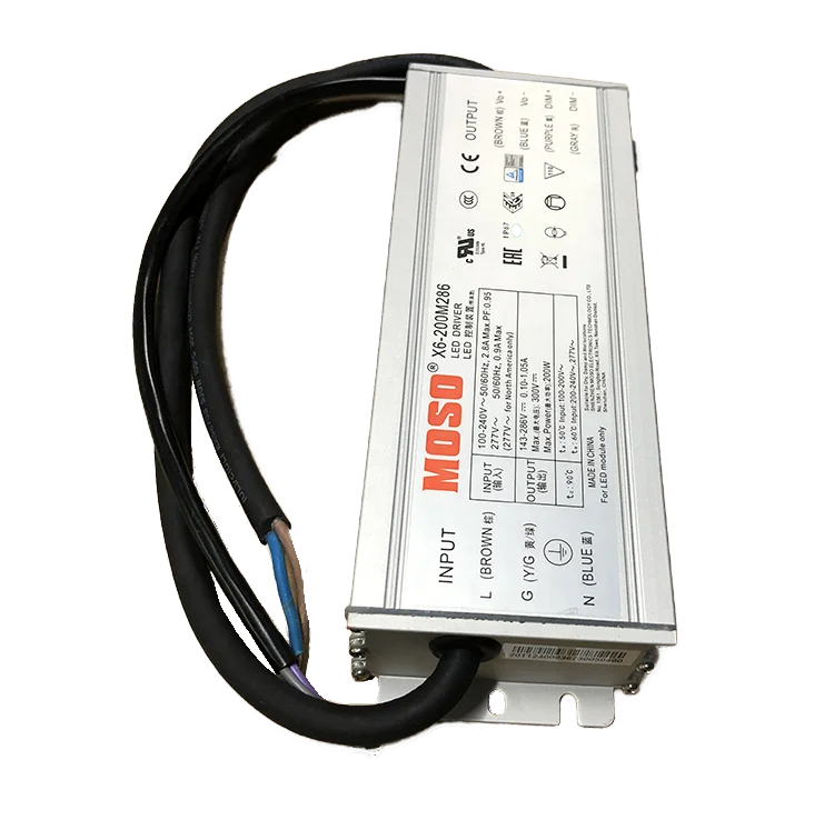 X6 Serisi 200W Led Driver, 50.000 Saat Ömür, IP67, 5 Yıl Garanti