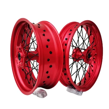 High Quality 17 inch Front And Rear High Performance  Aluminum Alloy Factory Supermoto Wheels Fitment CRF250 450