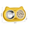 Yellow Slow Food + Stainless Steel Double Bowl