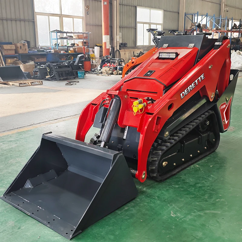 Easy to Operate Derette V1000 Mini Skid Steer Crawler Loader with Advanced Vertical Lift and Float Function for Precise Control